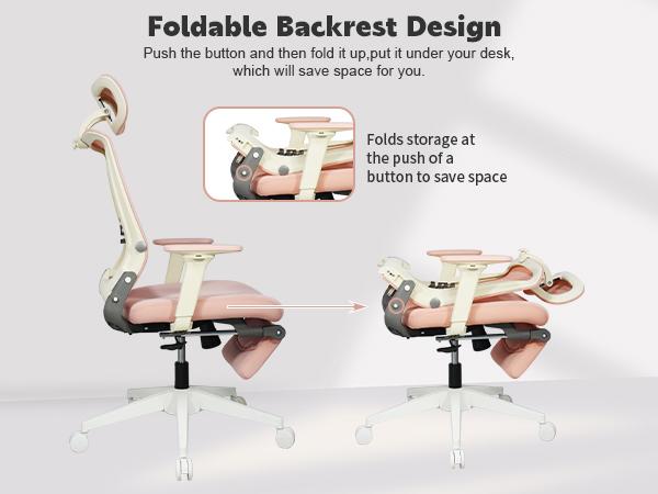 【TikTokShopBlackFriday】FlexiSpot Foldable Ergonomic Office Chair with Footrest | High-Back Computer Chair with 2D Headrest, Mesh Back, Sponge Seat, Adjustable Lumbar Support, and 2D Armrests | Ideal for Home Office