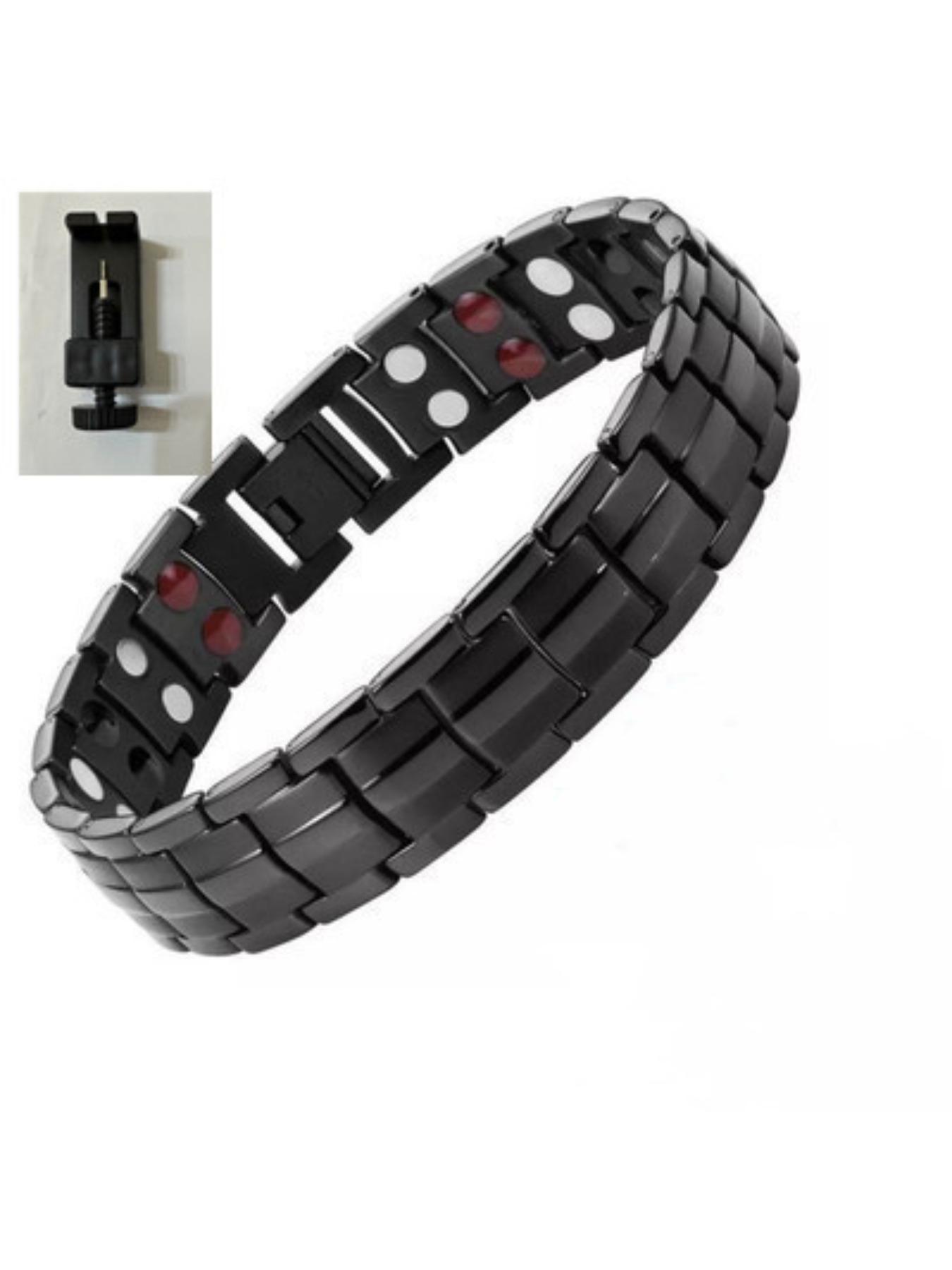 New European and American detachable double-row magnetic stone bracelets for men and women, 15mm couple bracelets