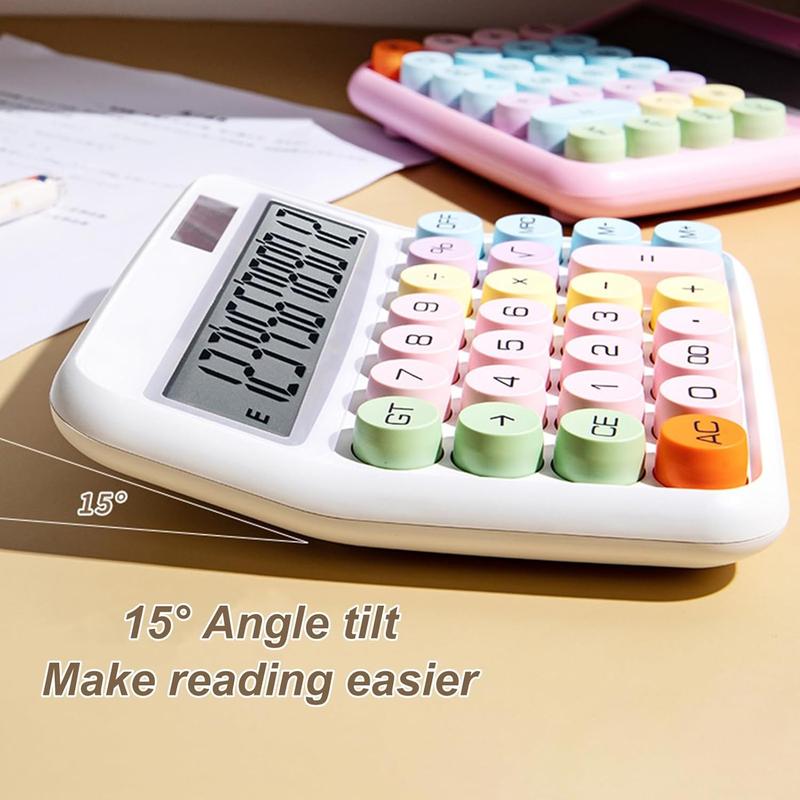 【FaddishDeal】Calculator with display, 12-bit large button, easy to use automatic off desktopcalculator at home, office and school, dopamine calculator Springtok 【FaddishDeal】Calculator with display, 12-bit large button, easy to use automatic off desktopcalculator at home, office and school, dopamine calculator Springtok