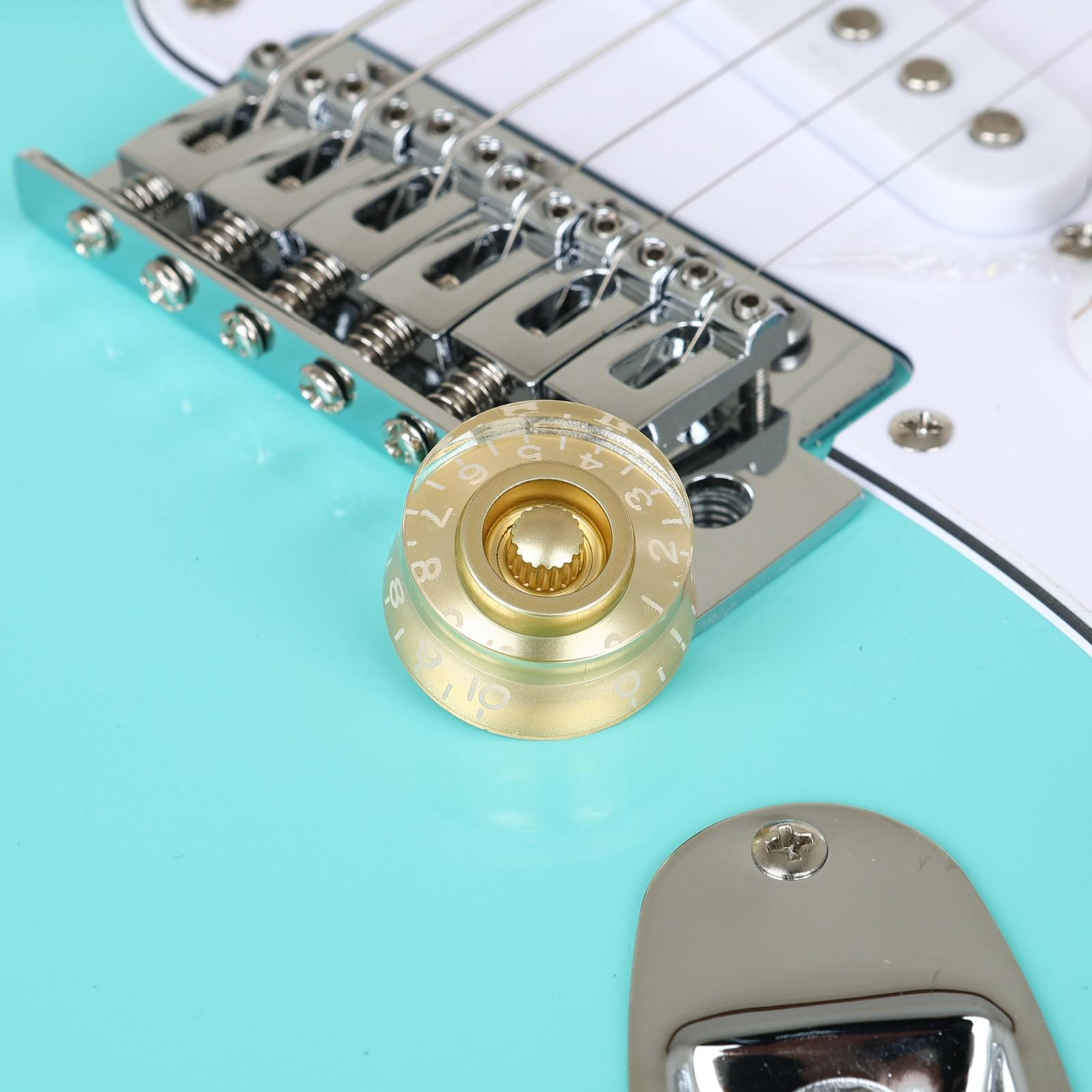Irin Electric Guitar Volume Knob, Transparent Sound Control, Smooth Surface, Clear Markings, PVC Bag Packaging