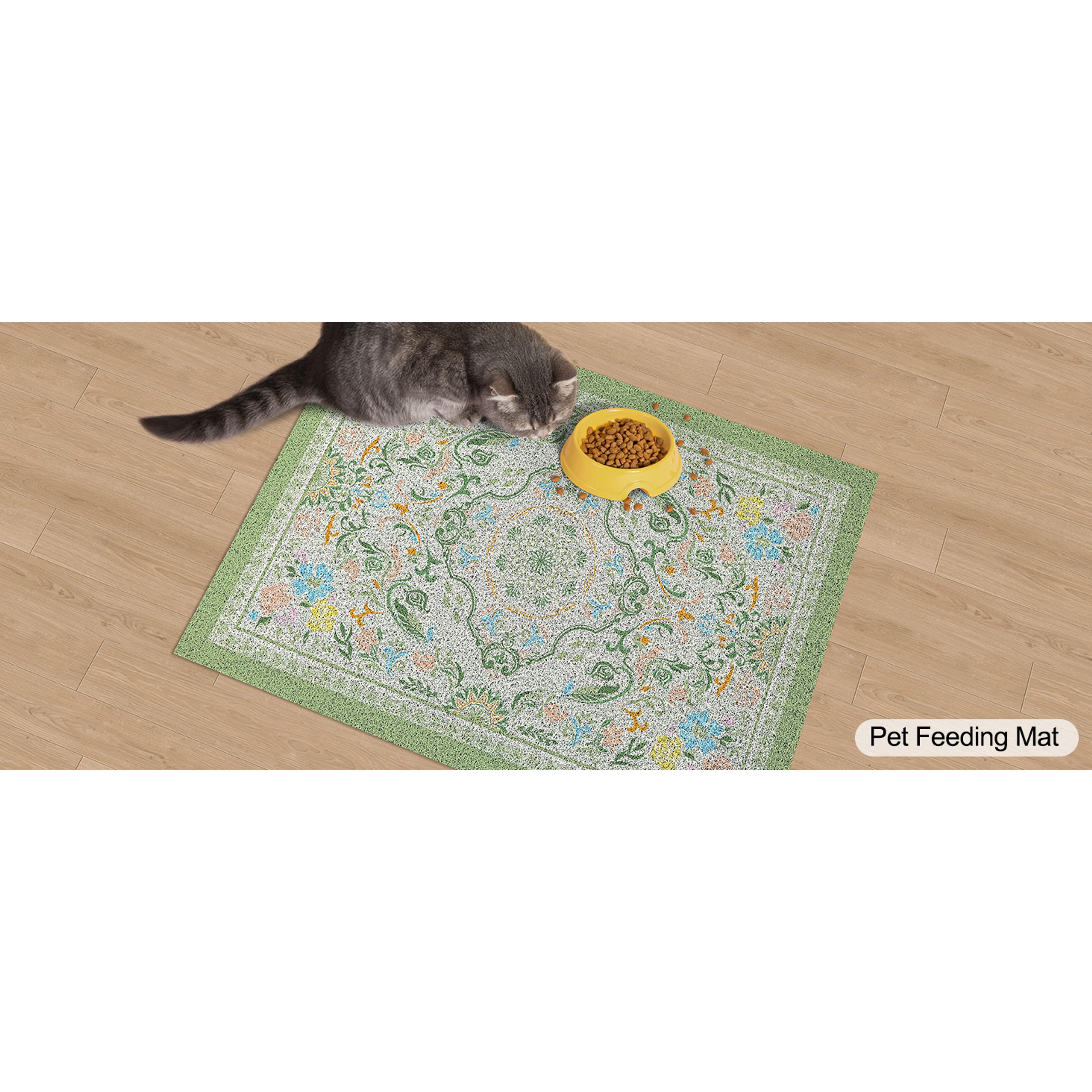 Cat Litter Mat with Non-Slip Bottom Litter Box Mat 33"X22" Litter Trapping Mat Easy to Clean Washable Cat Food Mat for Kitty Cat Litter Mat with Non-Slip Bottom Litter Box Mat 33"X22" Litter Trapping Mat Easy to Clean Washable Cat Food Mat for Kitty