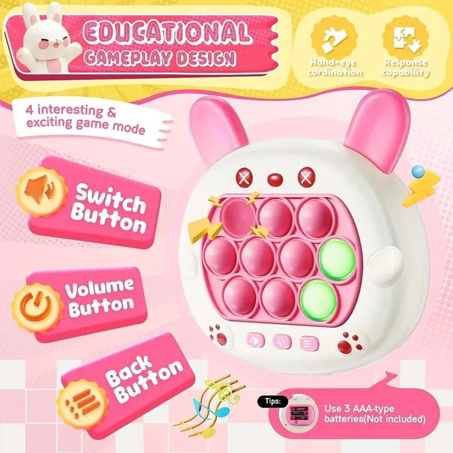 Popping Quick Push Game Console, Pop-up Game Fidget Toy, Pop It Game Controller, Gift Stress Relief Model, Stress Anxiety Relief Sensory Toy, Round, Birthday Gift, Christmas Gift