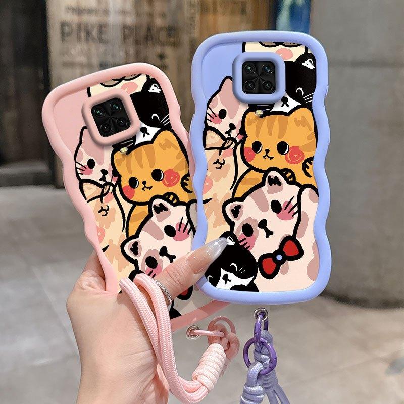 1 Piece Durable Note 9 Pro Max Flexible Cute kitten Case For Redmi Note 9 Pro Max Featuring Lightweight And Bracelet In Entertainment