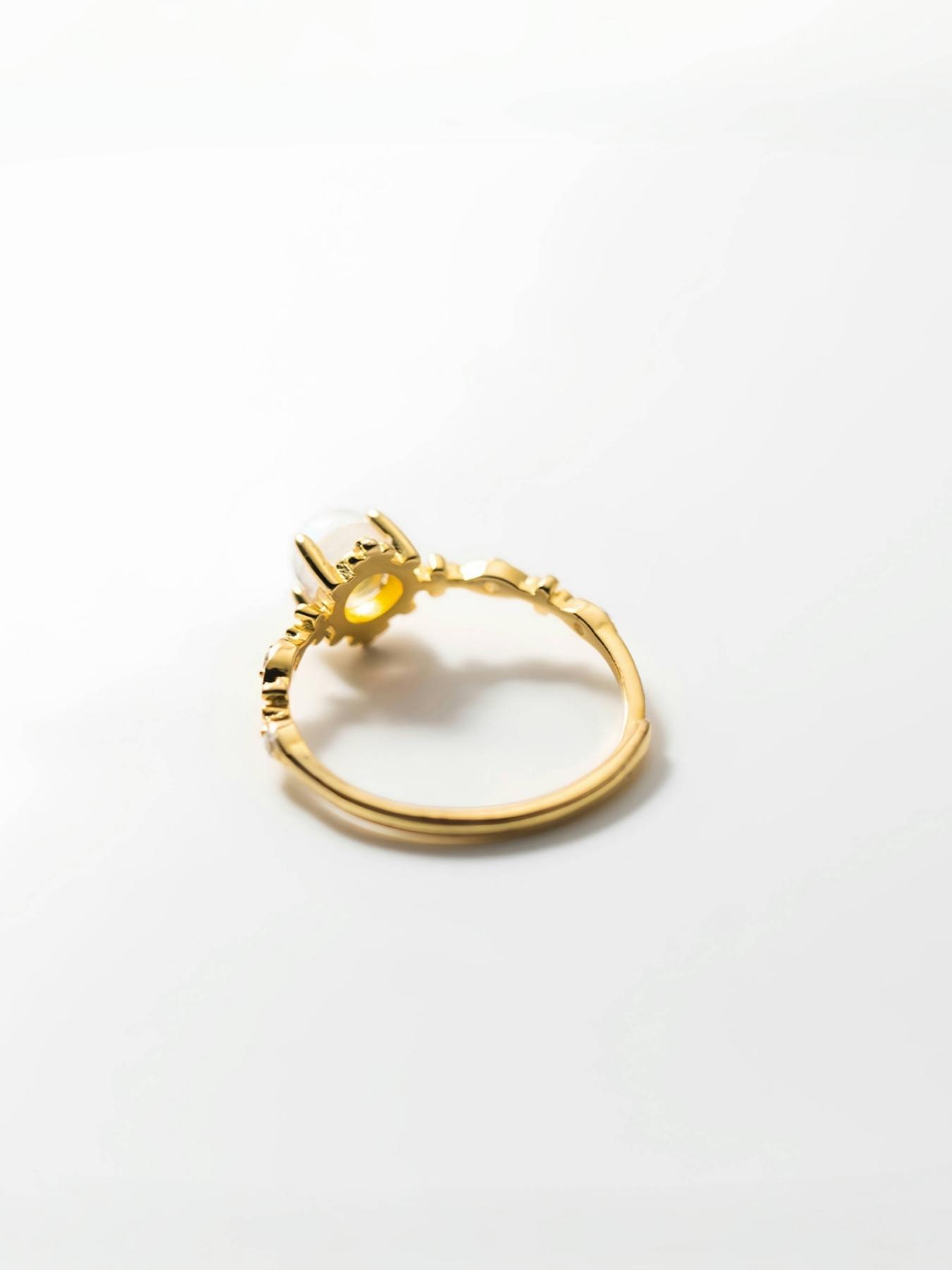 925 Sterling Silver Fashion Blue Moonstone Decorated Cuff Ring, Statement Ring, Vintage Adjustable Ring for Women, Casual Jewelry for Party, Daily Decor, Trendy for Gift