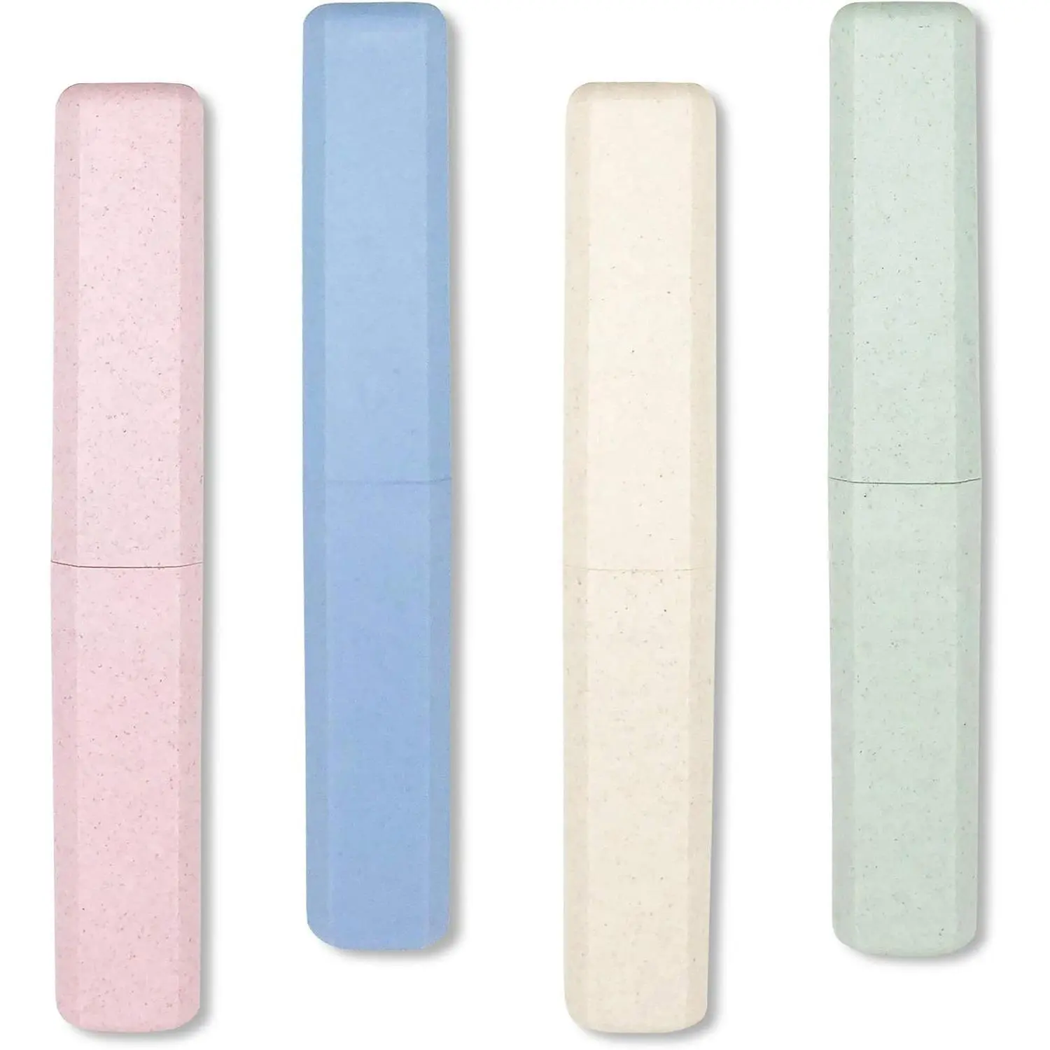 4 Packs Portable Travel Toothbrush Case, Breathable Plastic Toothbrush Holder for Home, Travel, Business, Camping, School