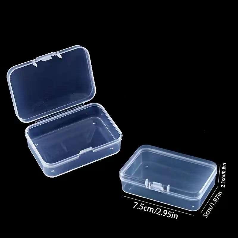 12-Piece Rectangular Transparent Plastic Storage Boxes with Lids, Tool Storage Kit, Ideal for Collecting Small Items, Jewelry, Tools, Crafts, and More