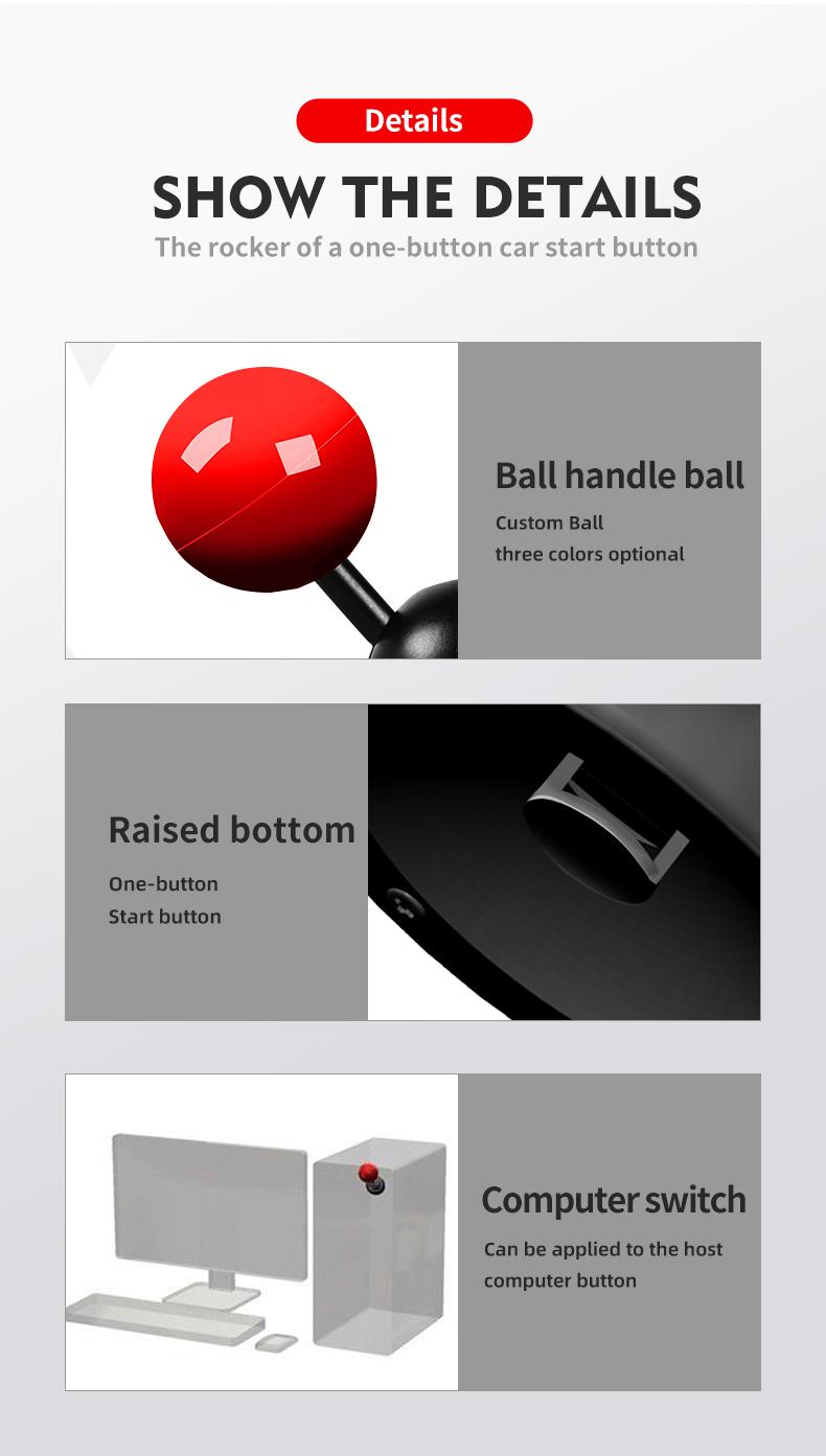 Metal Car Joystick Push Start Button Cover, Metal Push to Start Accessories, Car Starter Engine Start Stop Button Cover, Cool Car Accessories Interior Decor Push to Start Button Rocker