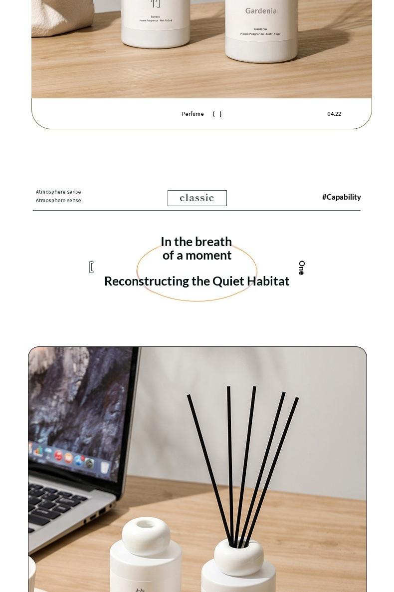 Tea Scented Incense Fire Free Rattan Essential Oil Tea Scented Indoor Perfume Home Bedroom Long Lasting Toilet Deodorization Incense