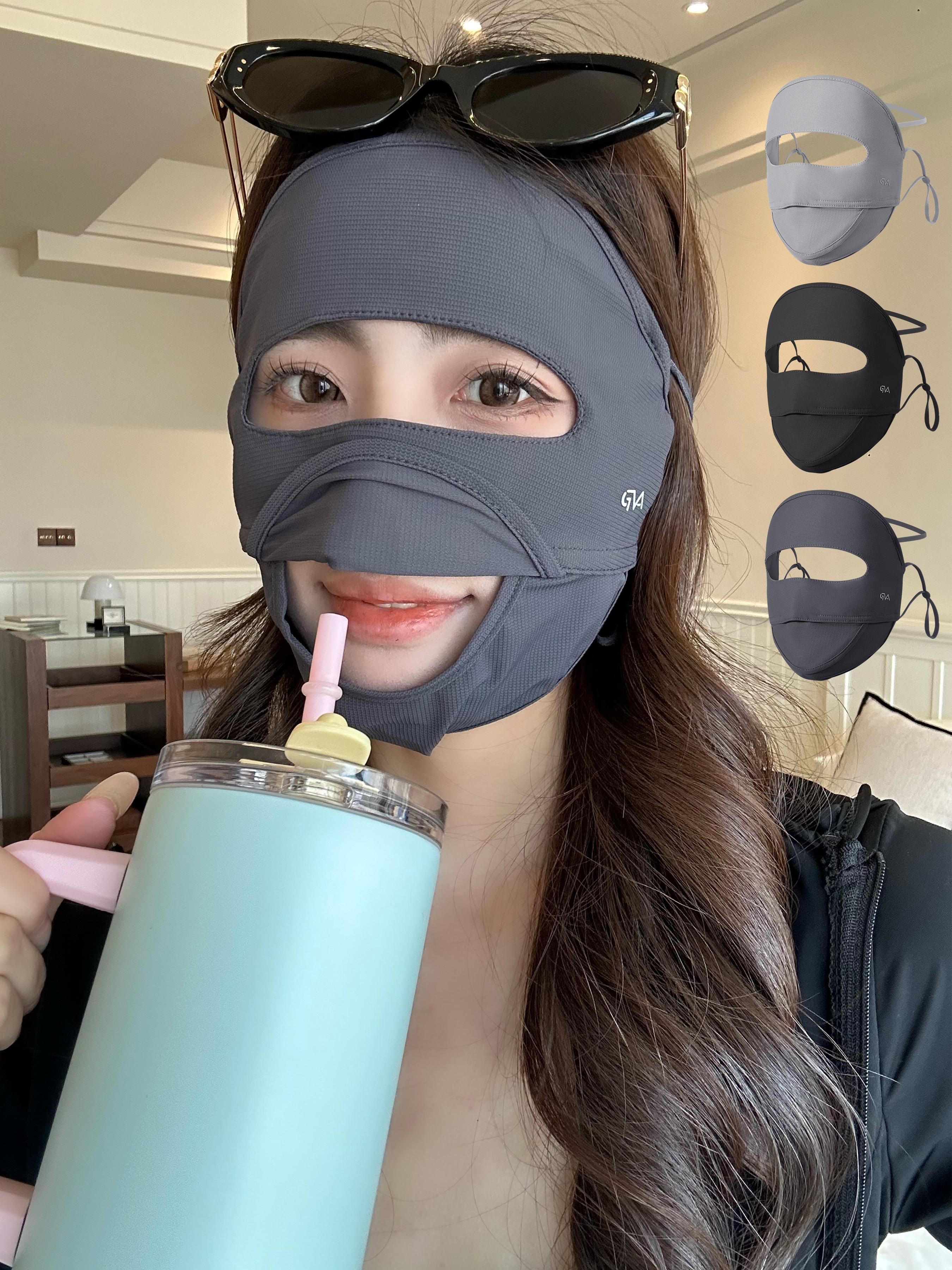Full Face Sun Protection Mask, Breathable Ice Feel, Upf50+ High SPF, Outdoor Commute, Summer Essential, Nylon Spandex Material