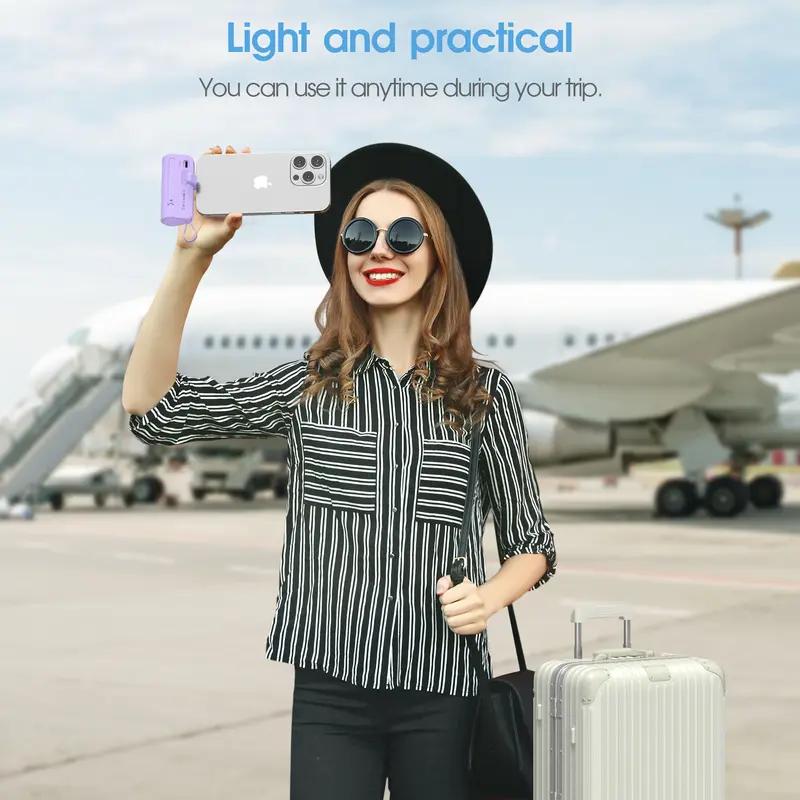 Mini Capsule Power Bank 6500mAh | 22.5W Fast Charge Portable Charger with Stand, Dual USB-C for iPhone & Android