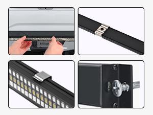 Nilight Truck Tailgate  48" Aluminum Frame Triple Row 780LED with Red Running Brake  White Reverse Red Sequential Turn Signals Strobe #springtok