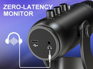 Haomuren K66 USB Condenser Microphone[No Lightning adapter],Computer PC Gaming Mic,Plug&Play Microphones for PS 4&5.Monitor Adjust&Volume Control,Mic Gain Control,Mute Button for TikTok,YouTube Podcast on Mac&Windows, gift for festival Audio Black