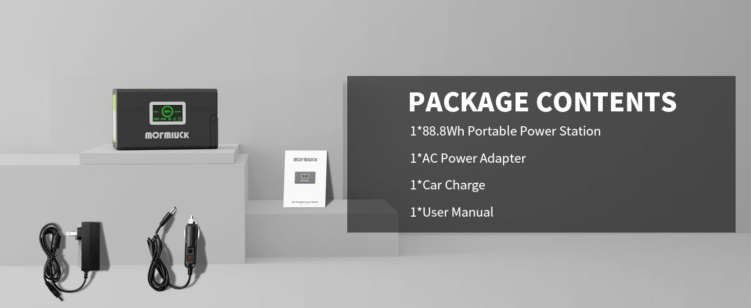 Mormluck Portable power bank, with USB Ports, Multiple Sockets and Led Light, For IPhone,Laptops lpads, Cameras,Camping and Emergency Use,  solar digital  display charger power bank