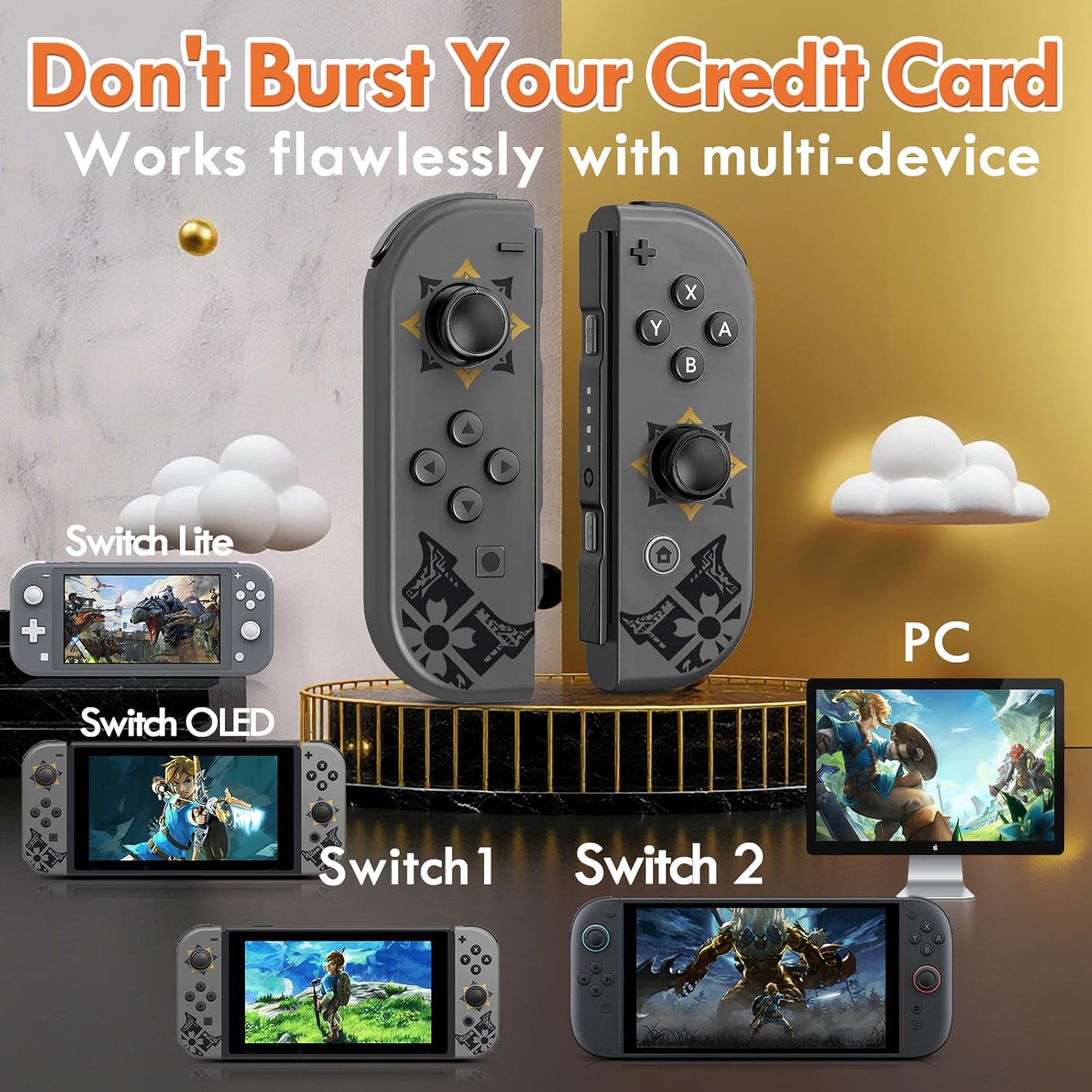 Switch Wireless Controller, Upgraded Switch/lite/oled Controller with Motion Control, Wake Function, Dual Vibration Feature