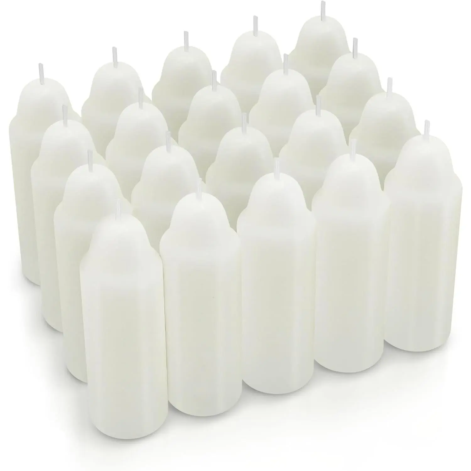 Emergency Candles for Lanterns Long Burning 15 Hour White 20 Pack | 1.2 x 3.5" unscented candles for outdoor, camping, survival and power outage kits
