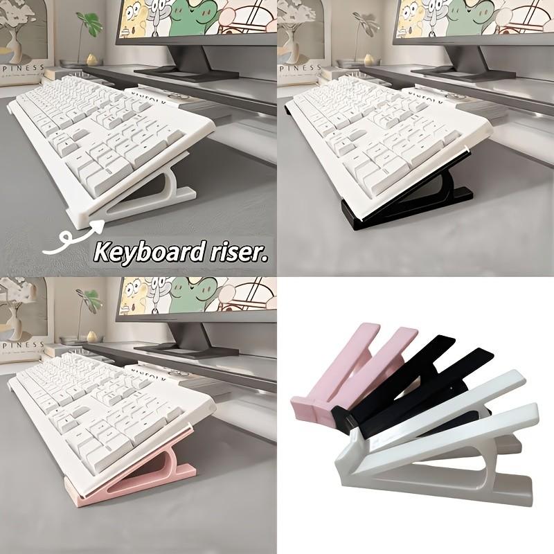Three-In-One Keyboard Accessories Set, 2 Ergonomic Keyboard Stands + 1 Cleaning Brush, Anti-Slip Tilt Stand, Office Gaming Workstation
