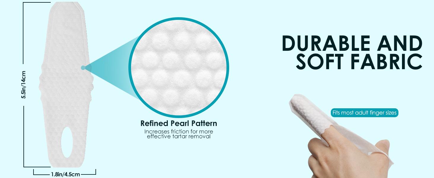 Dog Dental Care Finger Wipes - Teeth Cleaning Finger Wipes for Dog & Cats - Tooth Brushing Kit Dental Wipes for Dog - Reduces Plaque & Freshens Breath (50 PCS)