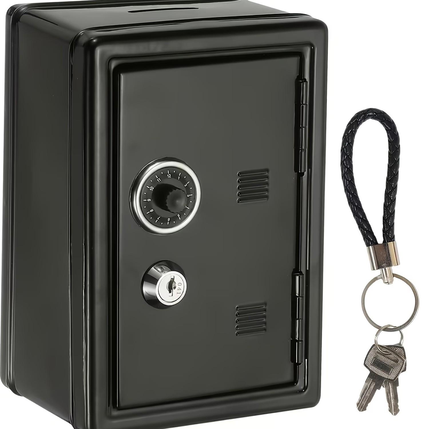 Metal Key Safe Box, Large Capacity Security Vault, Emergency Unlock, Compact Floor/table Top, Home Office Business Use