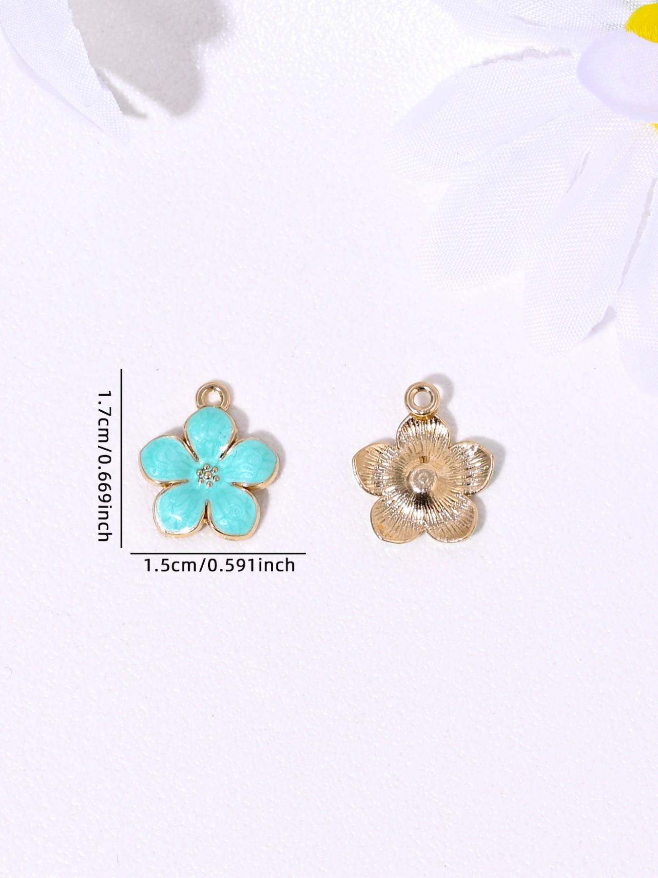 10 Cute Bee Cherry Blossom Daisy Mushroom Maple Leaf Charms, DIY Jewelry Making, Earrings Necklaces Bracelets Keychains, Daily Accessories