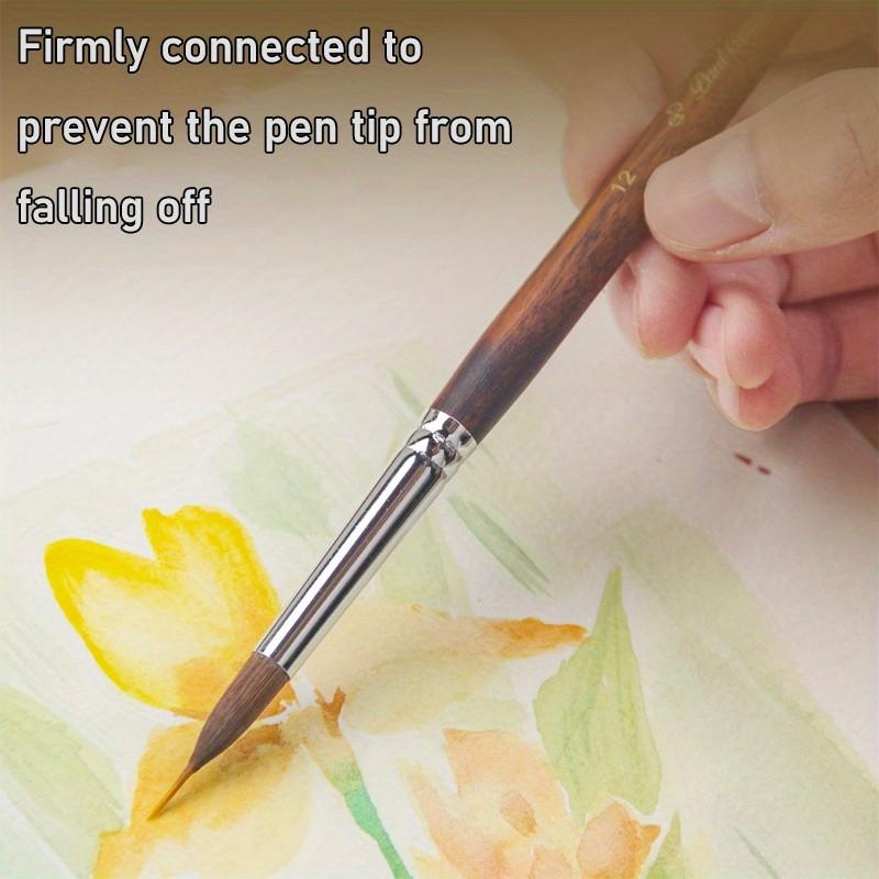 6pcs animal hair professional hook brush set, including 6 brushes of different models, is suitable for watercolor, acrylic and oil painting creation, and is a powerful tool for professional painters, art students and art lovers to express delicate strokes