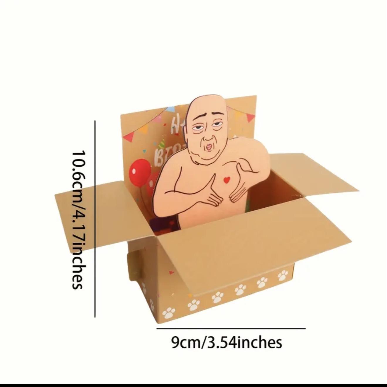 3D Pop-Up Funny Birthday Card, Humorous Greeting Card with 3D Effect