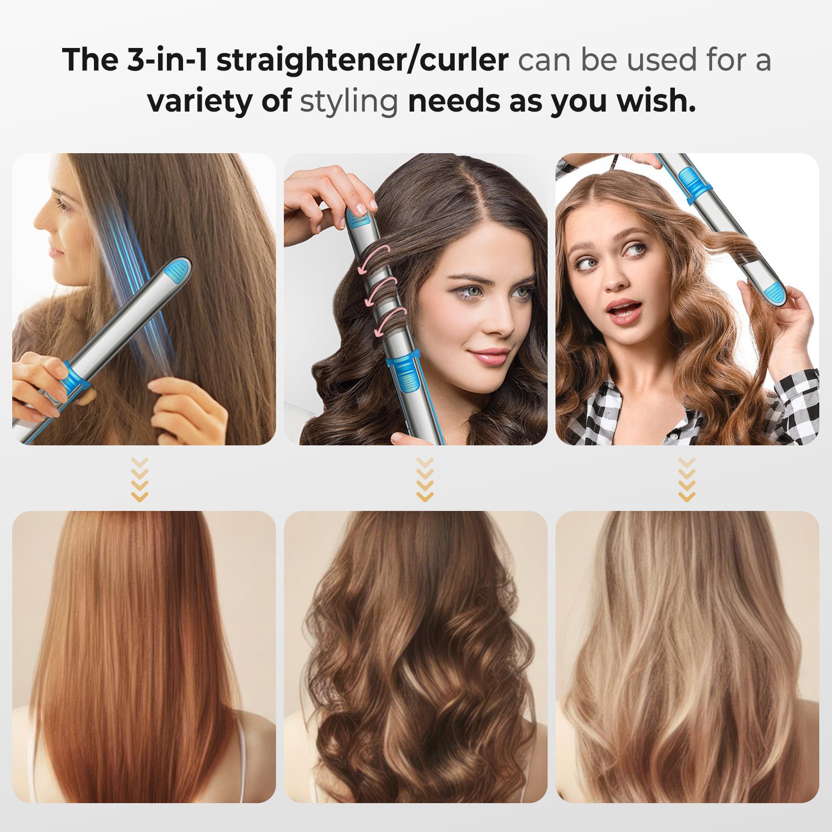 2 in 1 Hair Straightener Hair Curler, Professional Flat Iron Hair Straightener, Titanium Hair Straightening Ionic Fast Heating Hair Tools, Hair Styling Tools for Women Hairstyles, New Year Gift, Hair Styling Tools, Hair Products, Lightweight