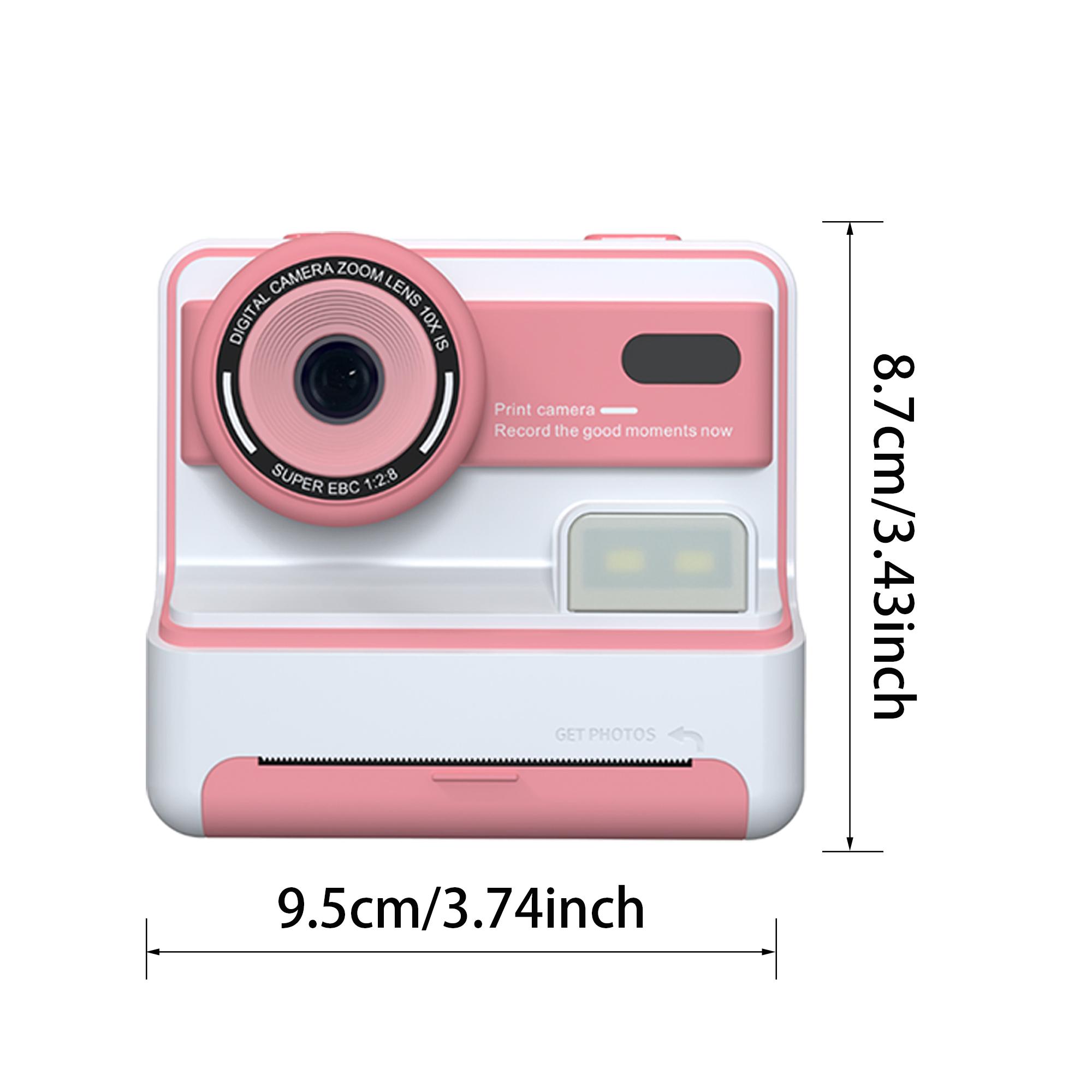 New Polaroid Camera, 1080P 2.4-Inch Screen Digital Instant Print Camera with Printing Paper & 32GB Card, Birthday Gift for Kids Aged 3-12