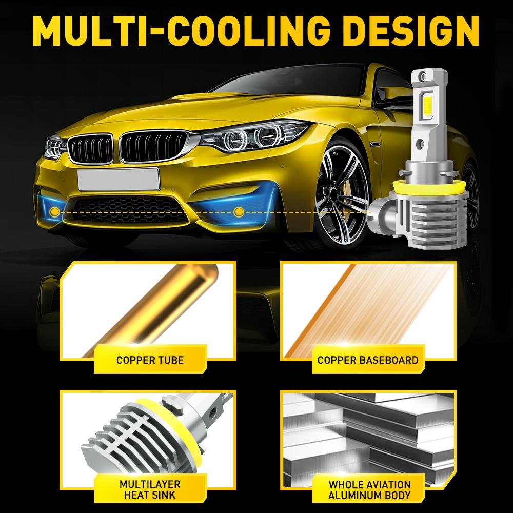 AUXITO H11 H8 H16 LED Fog Light Bulbs, Headlight Bulbs, 600% Brightness 6500K Cool White Driving Fog lights, 1:1 Mini Size Front headlight Lamps, Non-polarity, Play and Plug (Pack of 2) AUXITO H11 H8 H16 LED Fog Light Bulbs, Headlight Bulbs, 600% Brightness 6500K Cool White Driving Fog lights, 1:1 Mini Size Front headlight Lamps, Non-polarity, Play and Plug (Pack of 2)