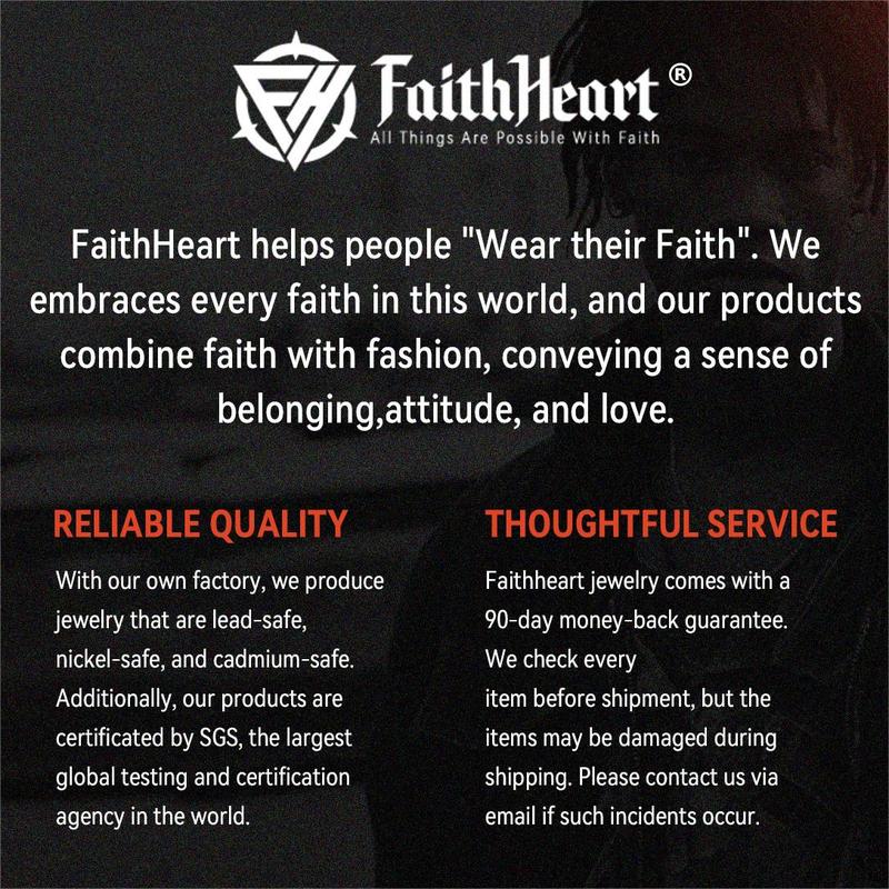 FaithHeart Mobius Rune Necklace Viking amulet with Rune Symbol for Men and Women