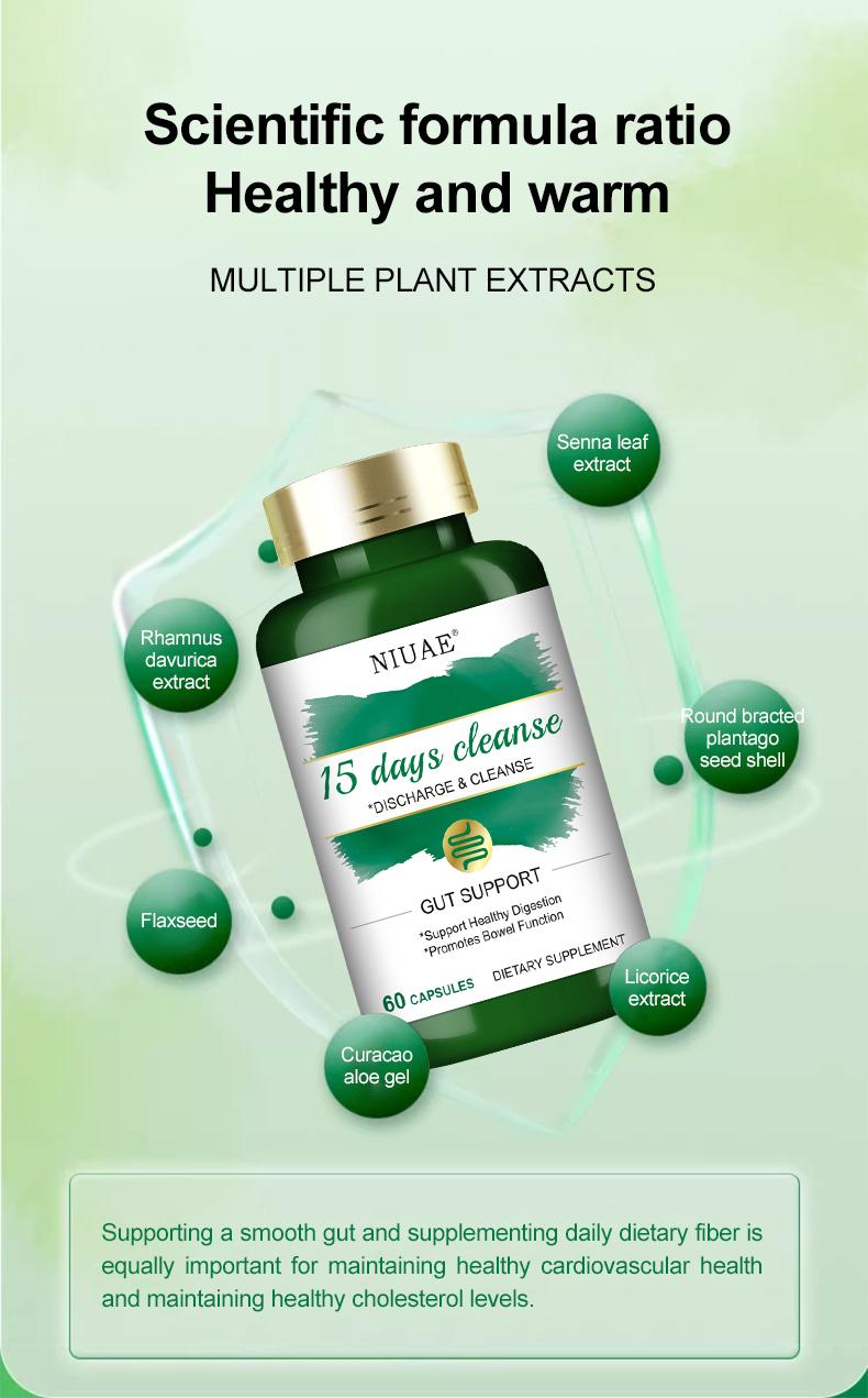 NIUAE 15-Day Cleanse Capsules – Advanced Colon Support with Senna, Cascara Sagrada & Psyllium Husk, 30 Non-GMO Capsules! NIUAE 15-Day Cleanse Capsules – Advanced Colon Support with Senna, Cascara Sagrada & Psyllium Husk, 30 Non-GMO Capsules!