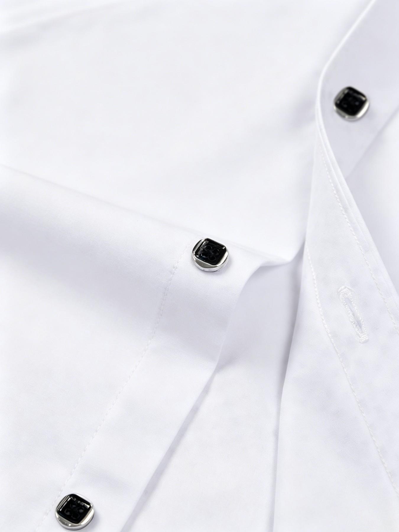 Men's Classic Solid Long Sleeve Collared Shirt, Regular Fit Casual Button Front Top for Work Office Business, Men's Clothes for All Seasons, Menswear
