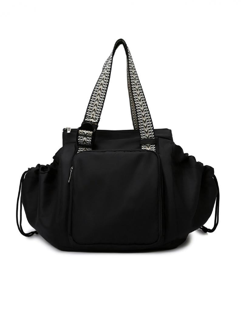 Women's Large Capacity Fitness Travel Daily Backpack - Casual Travel Backpack - Multi functional Convertible Cross/Shoulder Backpack, Multi layer Design, Beige/Black Strap Selection - Durable Material, Suitable for Work and Vacation