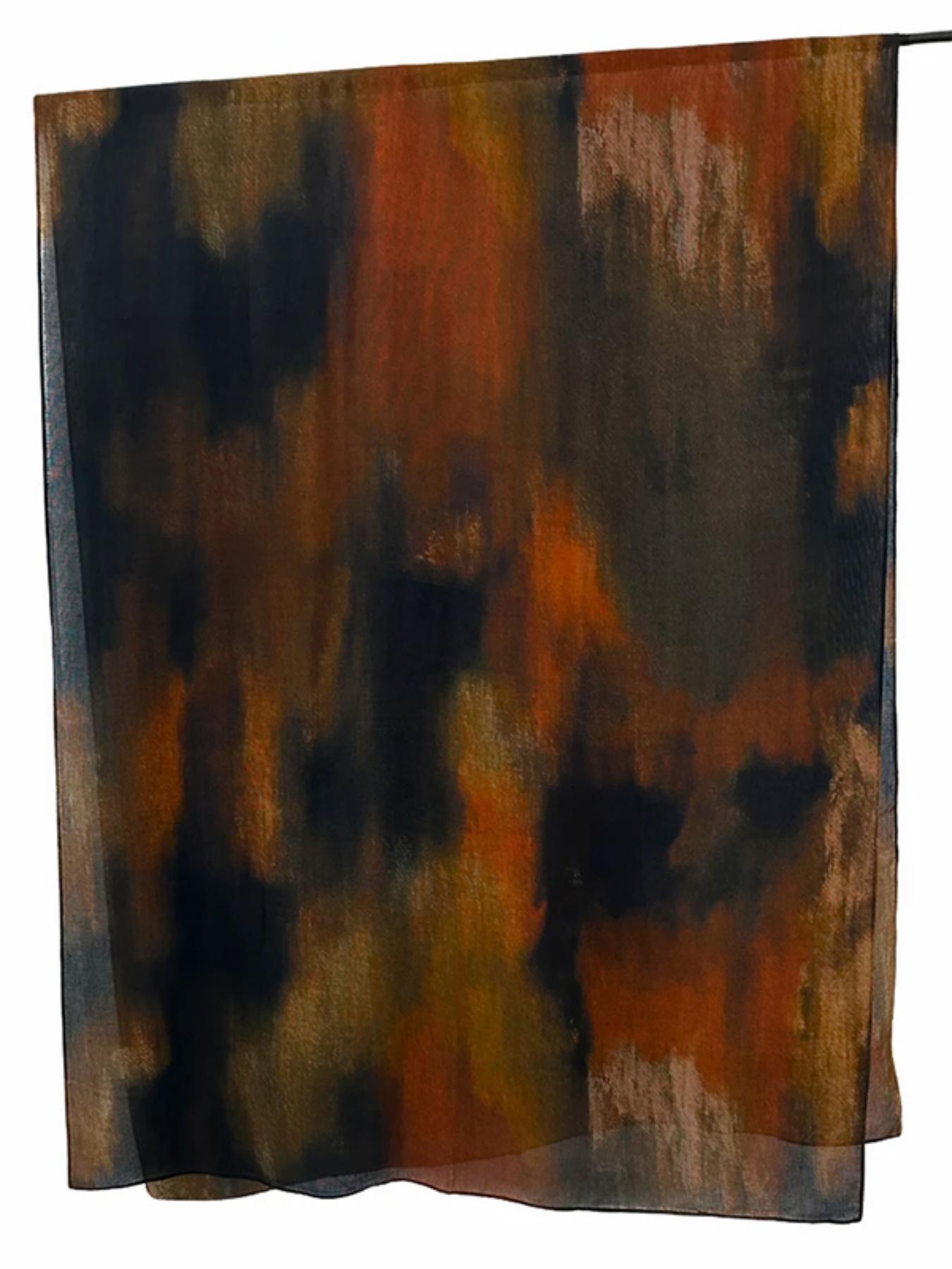 Boho Style Printed Watercolor Hijab Scarf, Elegant Summer Wrap for Women, Versatile Fashion Accessory for All Seasons