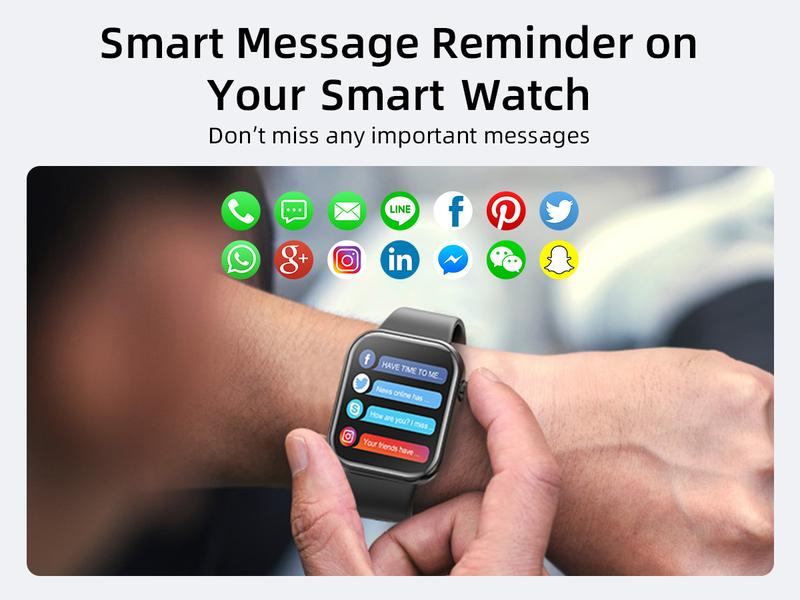 Mingdaln Men's Women's Smart Watch 1.83 Inch Touch Screen Fitness Watch with Fitness Tracker, Heart Rate/Sleep/Oxygen/Blood Pressure, IP67 Waterproof Sports Watch for Android Ios Devices Mingdaln Men's Women's Smart Watch 1.83 Inch Touch Screen Fitness Watch with Fitness Tracker, Heart Rate/Sleep/Oxygen/Blood Pressure, IP67 Waterproof Sports Watch for Android Ios Devices