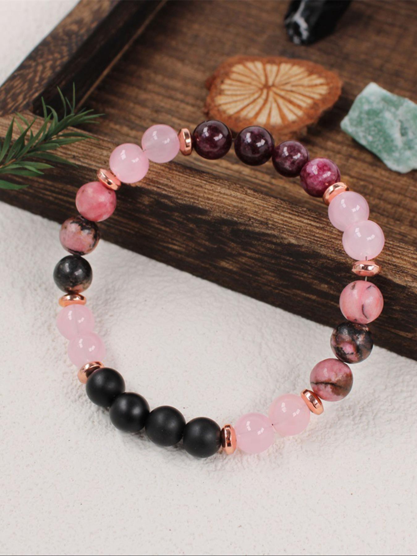 Natural Stone Garnet Bracelet for Women, Anxiety Relief Jewelry Gift, Relaxing Accessory for Friends