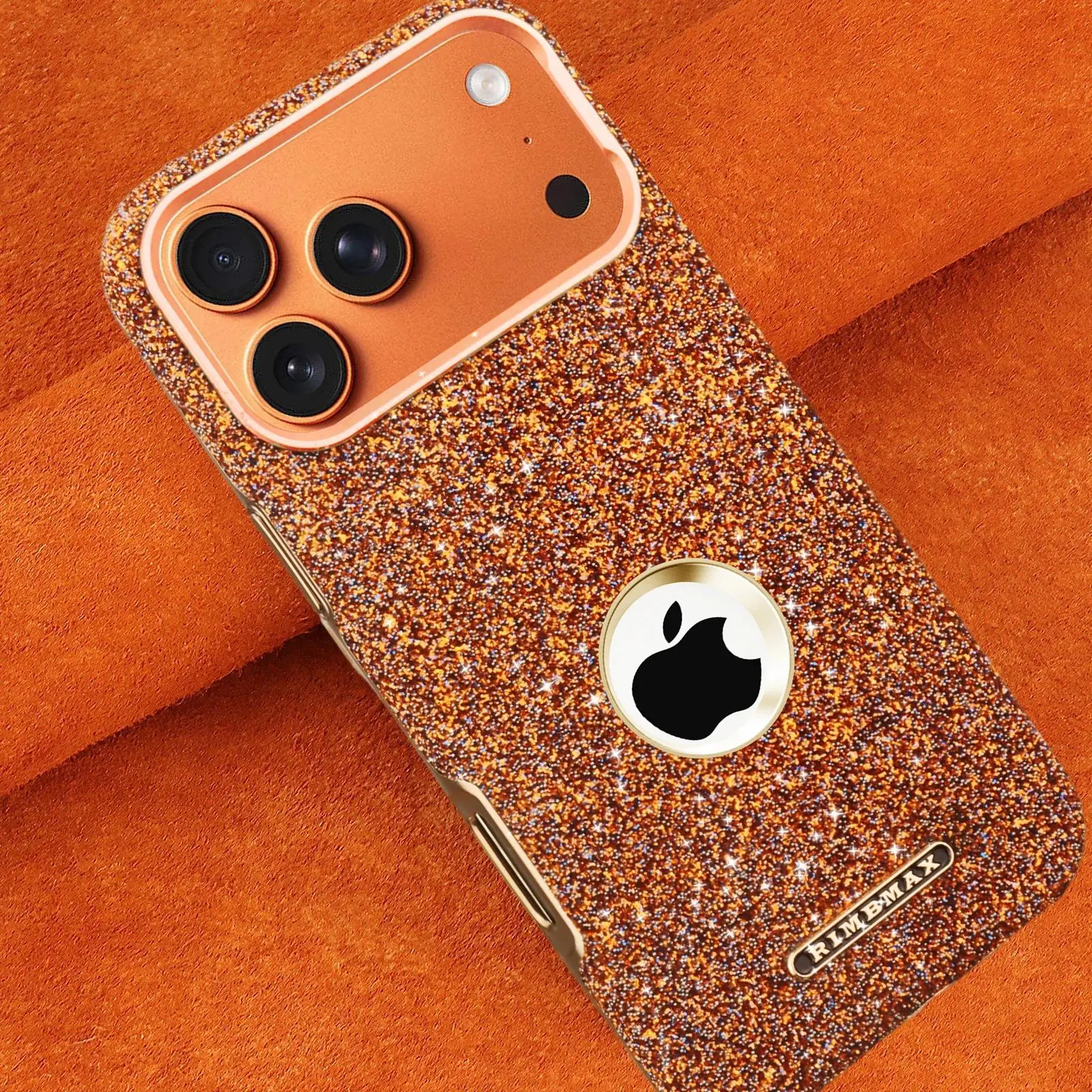 Luxury Glitter Diamond Electroplated Phone Case For iPhone 17 Pro Max 16 15 14 Plus 13 12 Logo Visible Bling Sparkle Back Cover