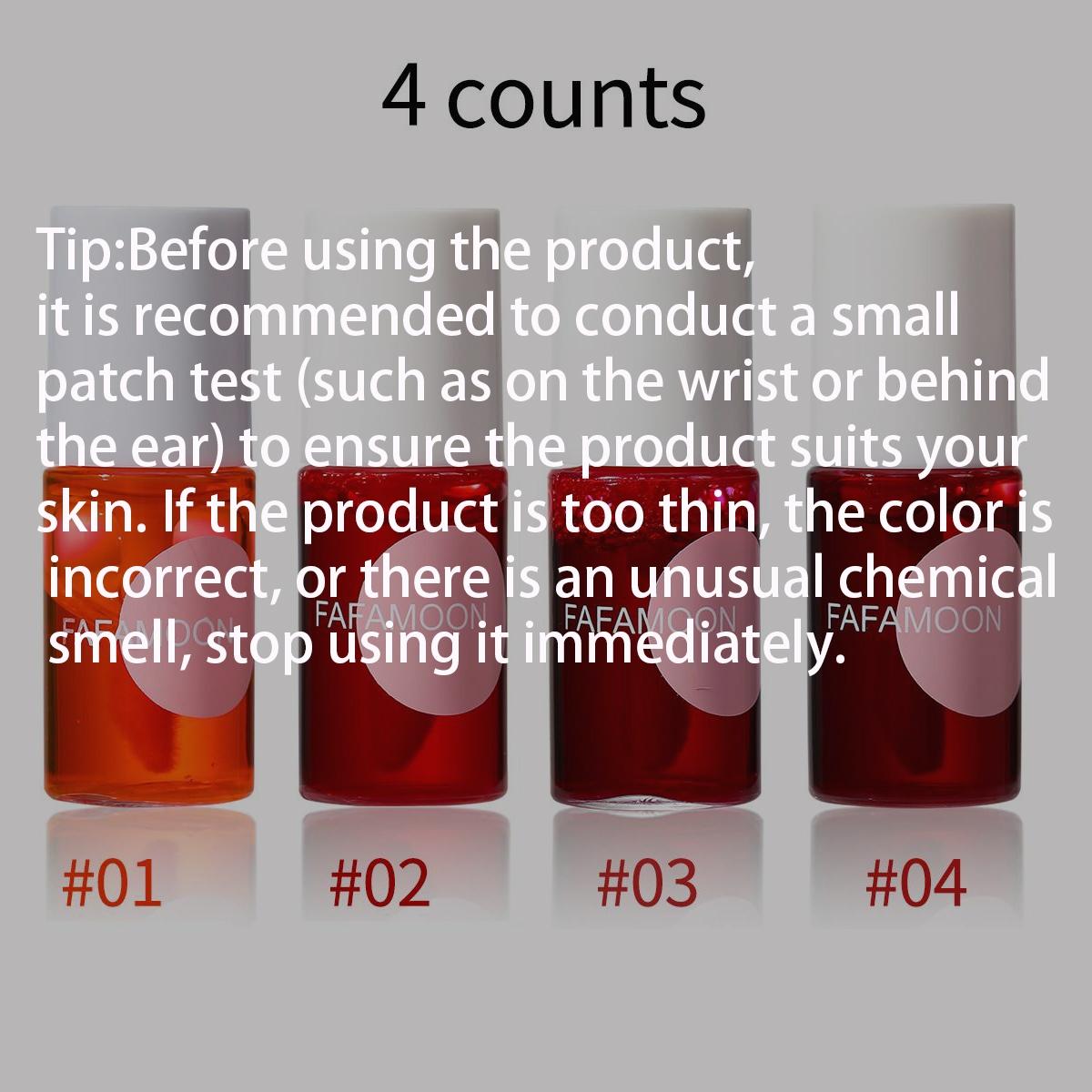 Long Lasting Lip Gloss, 4 Counts/set Easy Coloring Lip Sticks, Moisturizing Lipstick Suitable for All Occasions Lip Makeup, Makeup Accessories