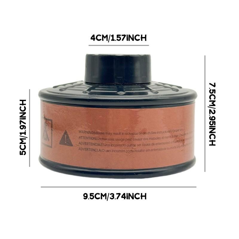 Lightweight 40mm Full Face Gas Mask Filter Canister, Dust Proof Toxicity Protection, Long Usage Time, Compatible with Full Face Masks