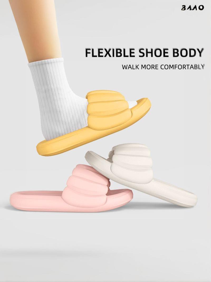 Women's Eva Flat Non-Slip Bath Slippers, Soft Indoor Outdoor Casual Shoes, Unisex Comfortable Home Footwear, Simple Style, Soft Sole Slippers, Lightweight Slippers