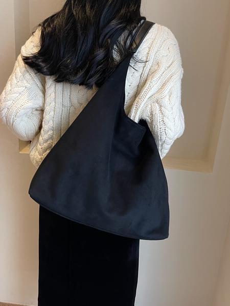 Elegant Shoulder Clutch Bag, Contemporary Plain Design, Large Capacity Commuter Fashion Accessory, Perfect for All Seasons