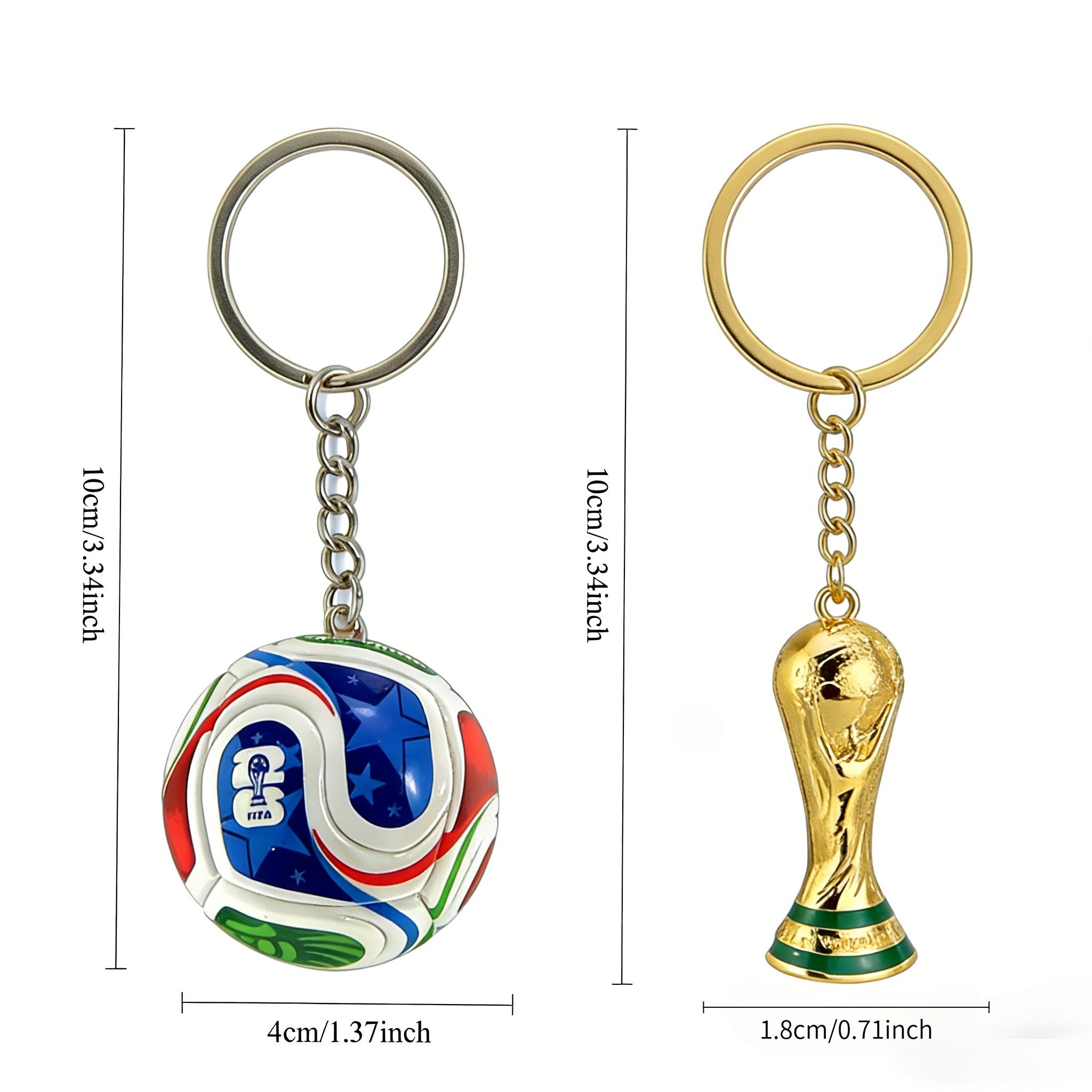 Football Keychain Pendant, Detailed Trophy Decoration, 2026 Usa Canada Mexico World Cup Memorial Gift, Unisex Present, Stylish Keychain