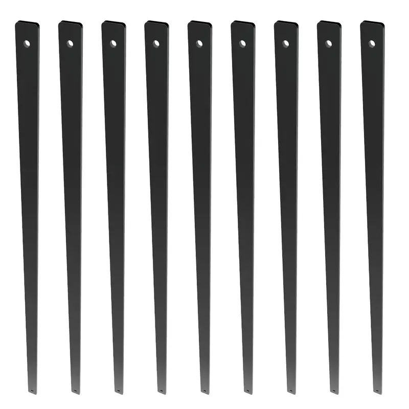 VEVOR 51-Piece Aluminum Alloy Classic Hollow Flat Spindles, 29.5"x1" 29.5" Length Satin Black Powder Coated Staircase Balusters, Deck Railing Components with Screws for Porch