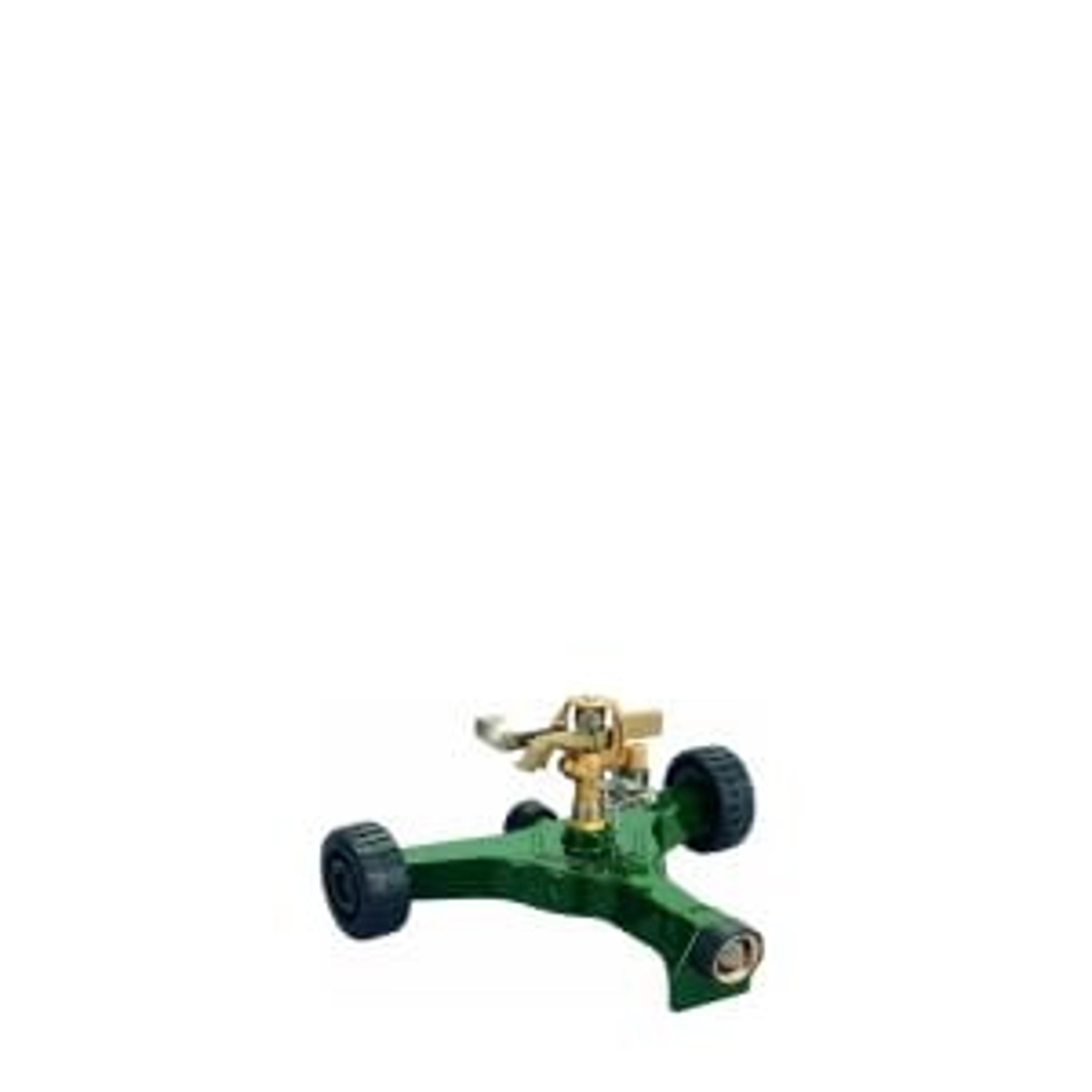 Tripod Lawn Zinc Impact Sprinkler - 360 Degree Rotating Yard Sprinkler with Adjustable Height - Heavy-Duty Zinc - High-Pressure Nozzle - for Large Lawn Coverage - 56667