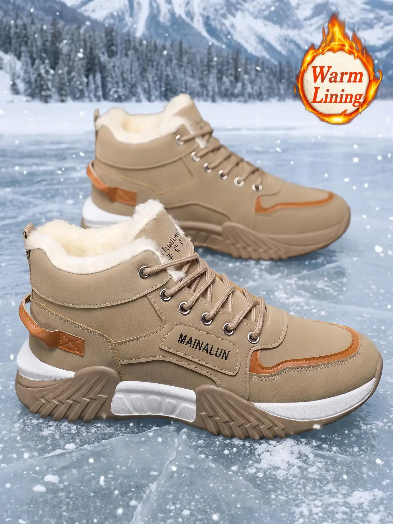 Winter Men's Snow Boots, Warm Shoes, Outdoor Sports Casual Shoes, Hiking Boots, Winter Boots, Snow Sport Shoes, Outdoor Shoes Footwear