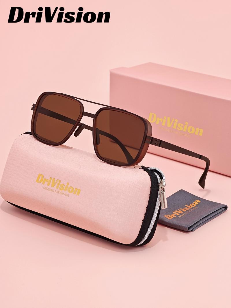 Drivision Unisex High-End Full Frame Sunglasses, Outdoor Sports Golf Polarized Sun Glasses Uv400, Casual Style All Seasons