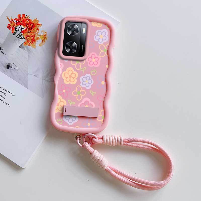 1 Piece Colorful pictures For OPPO K10 5G Non-Slip With Lanyard And Stand Flexible Design Ideal For Formal K10 5G