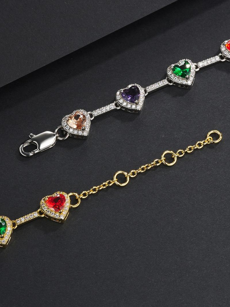 Heart Design Bracelet, Fashionable Jewelry for Women & Men, Trendy All-match & Exquisite Jewelry for Birthday Gift, Heart Shaped Bracelet