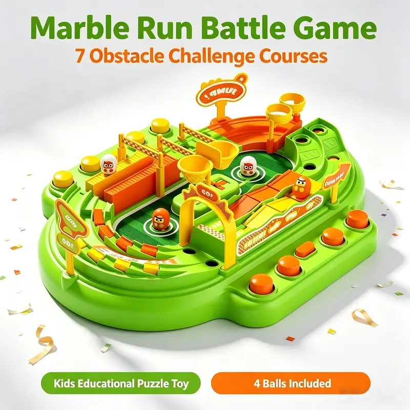 Kids' Adventure Challenge Foosball Table, Two-Player Parent-Child Interaction, Two-Player Competitive Sports Arena, Educational Desktop Game, Toys for Boys Ages 3-6, Comes with 4 Balls, Safe Play Without Electricity