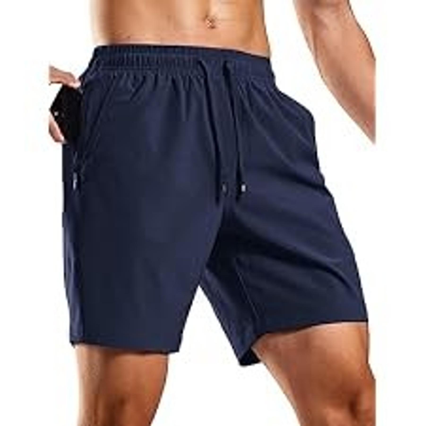 Men's Pocketless Soccer Shorts - Quick Dry Athletic Basketball Apparel | 100% Recycled Polyester, Lightweight Stretchy Knit, Soft No-Pocket/No-Liner Design, Elastic Waist with Inner DrawstringGift