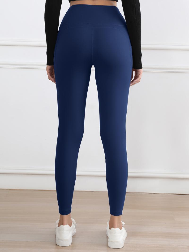 3-Pack Women's High Elastic High Stretch Leggings with Pockets, Ideal for Gym Running and Outdoor Sports, Comfort Fit Workout Bottoms